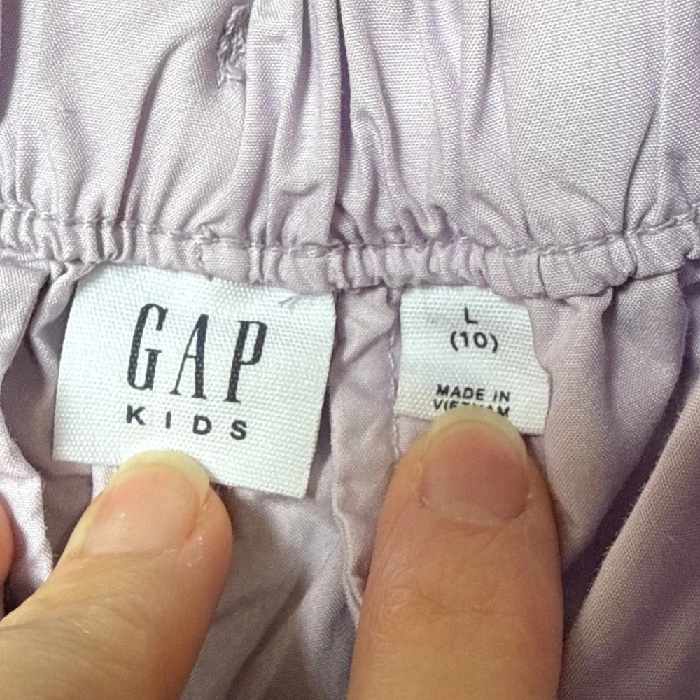 Gap Girls Lilac/Light Purple‎ Lightweight Cargo Baggy Pants Joggers Large/10